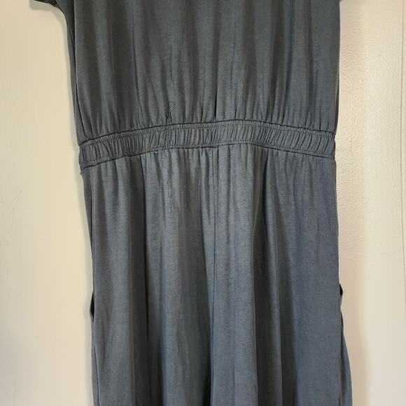 Saturday Sunday Anthropologie Jumpsuit M Wide Leg Gray - Picture 8 of 11